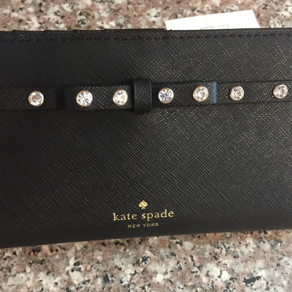 NWT Kate Spade Jeweled Laurel Way Stacy Wallet - Picture 5 of 8